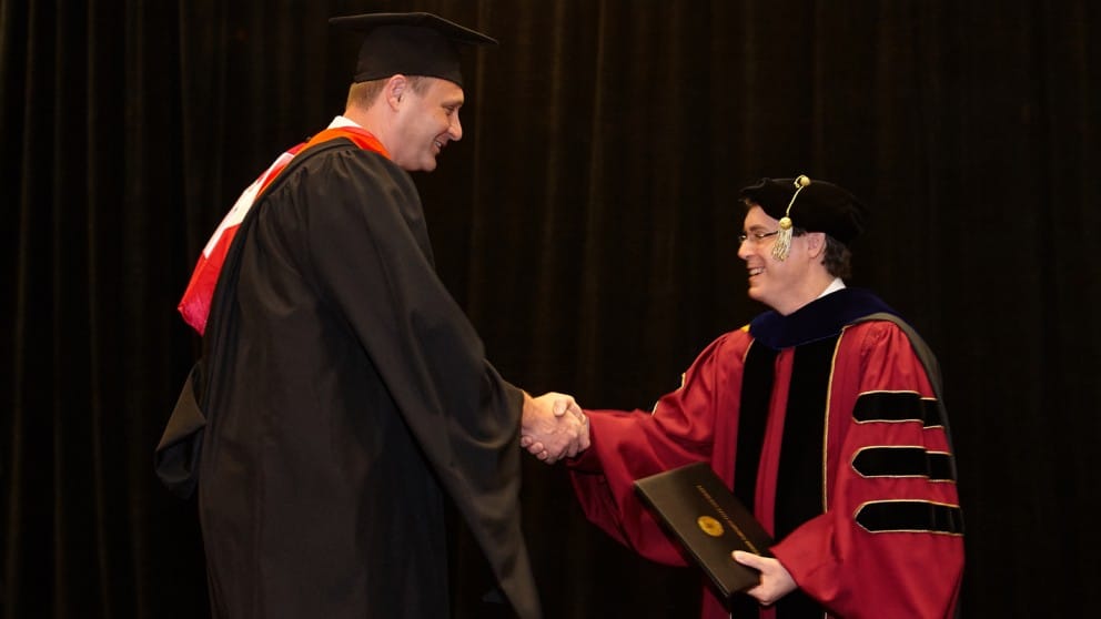 Todd Fuller at 2016 commencement
