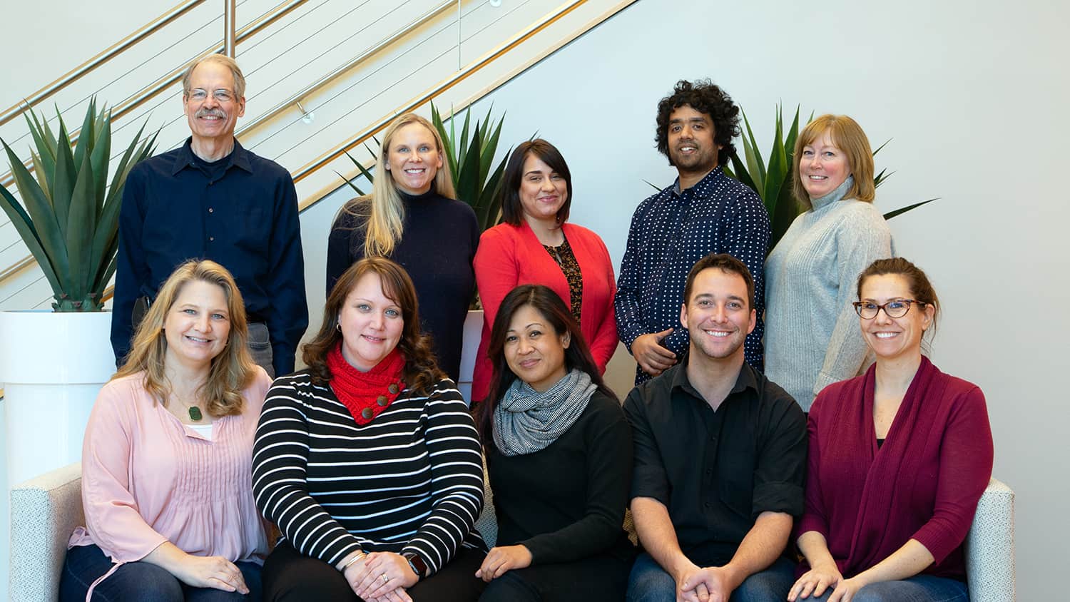 The spring 2019 OCIP team. Front row, left to right: Rebecca Sanchez, Bethany Smith, Arlene Mendoza-Moran, Christopher Beeson and Bethanne Tobey. Back row, left to right: Peter Hessling, Julianne Treme, Melissa Ramirez, Muntazar Monsur and Christine Cranford.