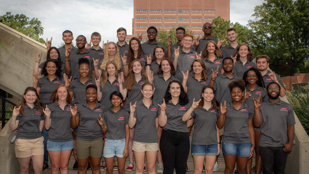 A group photo of College of Sciences ambassadors