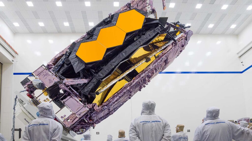 The James Webb Space Telescope is prepared to depart Northrop Grumman
