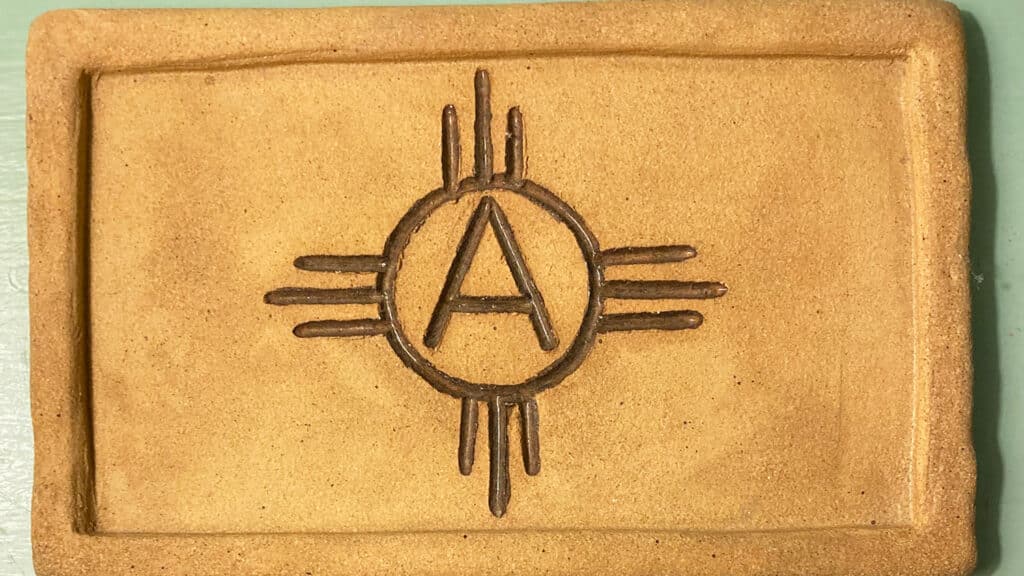 The insignia of Circle A Ranch outside Cuba, New Mexico.