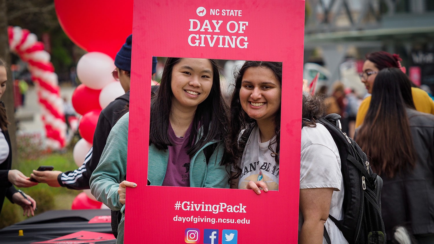 Students participate in on-campus activities for NC State's annual Day of Giving
