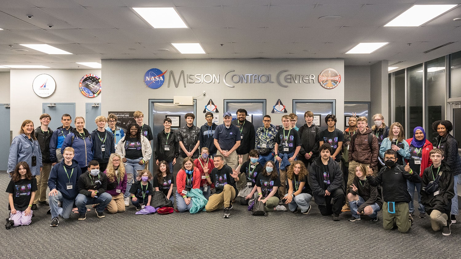 Catalyst students at NASA's Mission Control Center