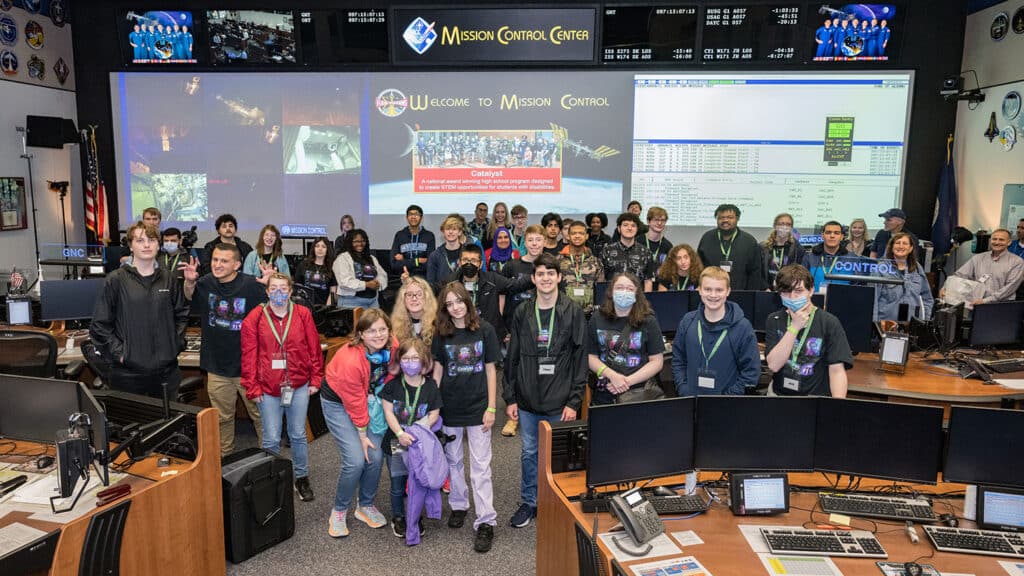 The Catalyst group inside NASA's Mission Control Center
