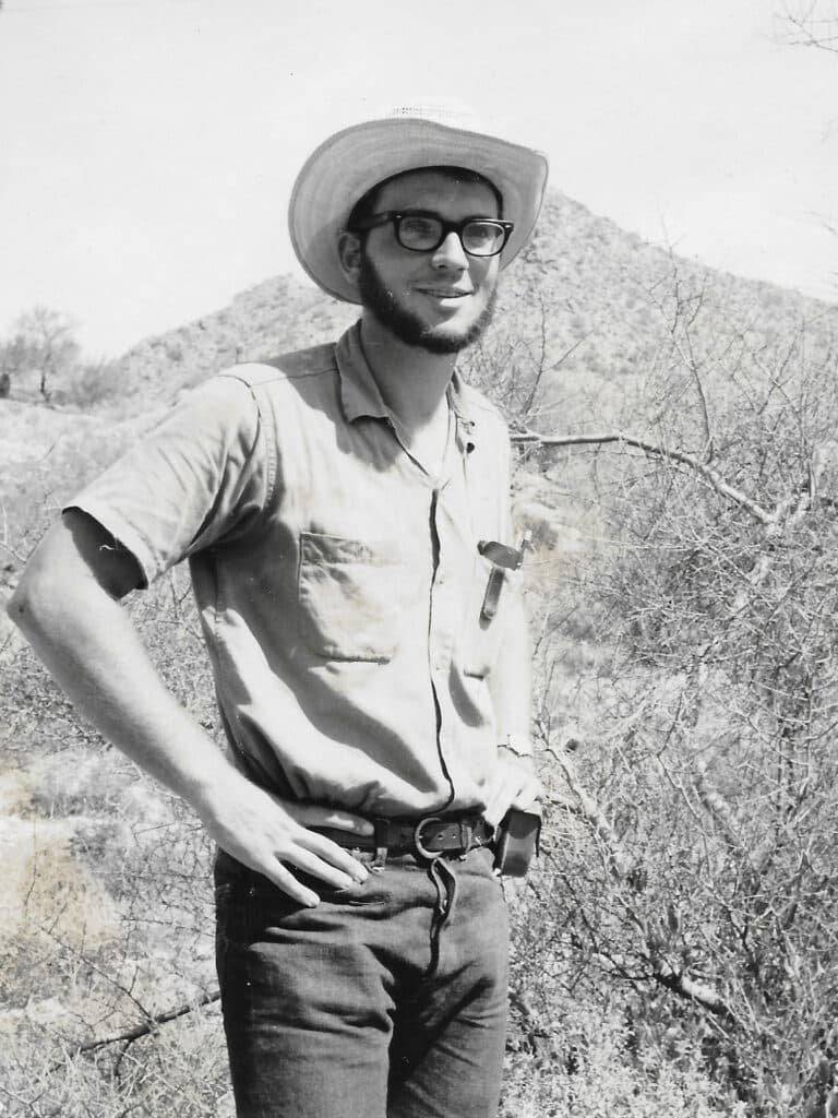 Ron Fodor in the desert, probably in New Mexico, in 1967