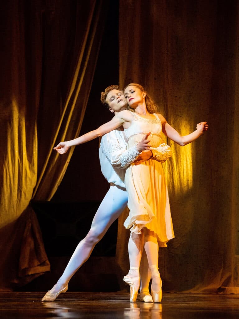 Sam Ainley-Zoll as Romeo in a ballet performance of Romeo and Juliet