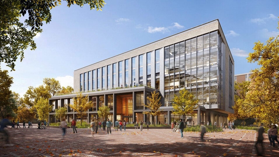 A rendering of the new Integrative Sciences Building