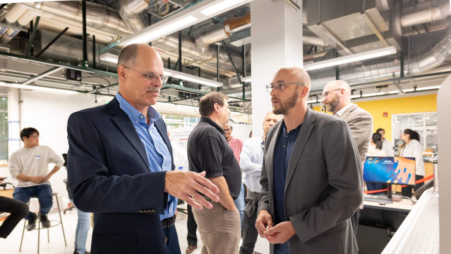 Harald Ade, Goodnight Innovation Distinguished Professor of Physics, and Lex Kemper, associate dean for research and associate professor of physics