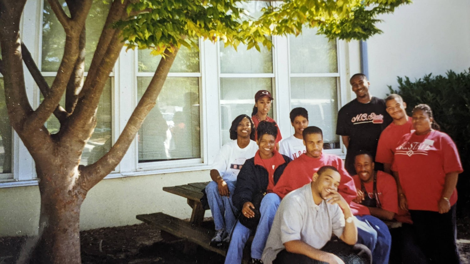 A group photo of the members of the Society for Multicultural Scientists in the 1990s