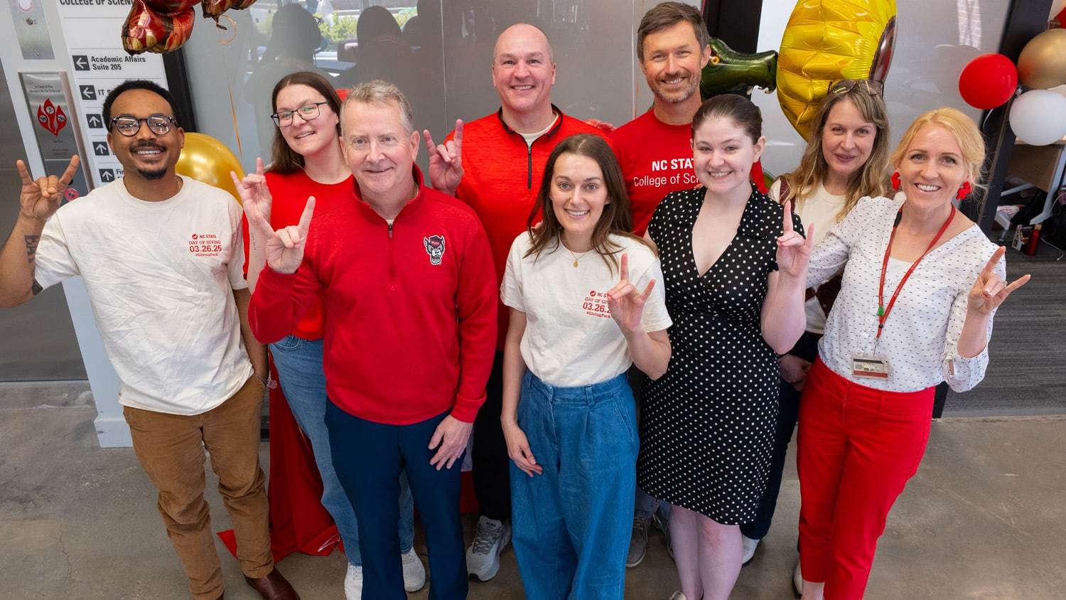 The College of Sciences Advancement team on NC State's Day of Giving 2025