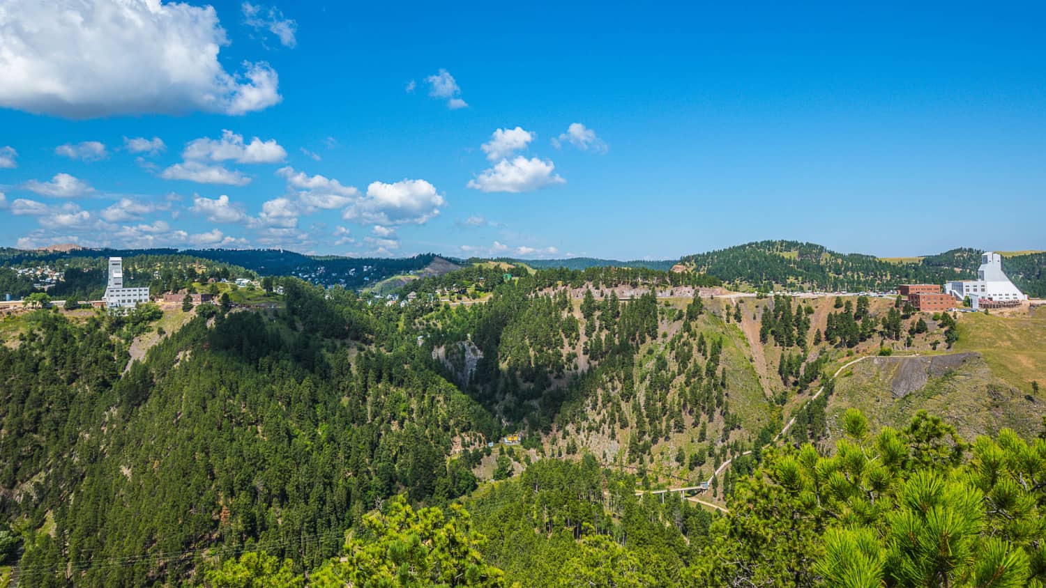 Ross Shaft and Yates Shaft headframes that provide access to the Sanford Lab