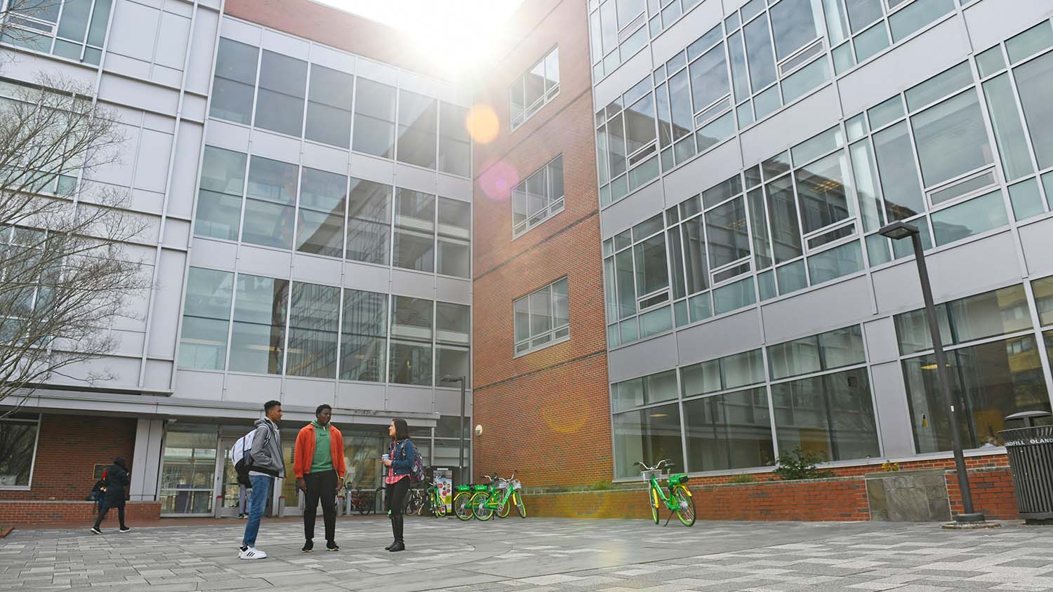 Exterior shot of SAS Hall at NC State.